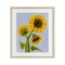 Stupell Industries Sunflower Trio Against Blue Framed Print Under Glass, design by Patti Bishop